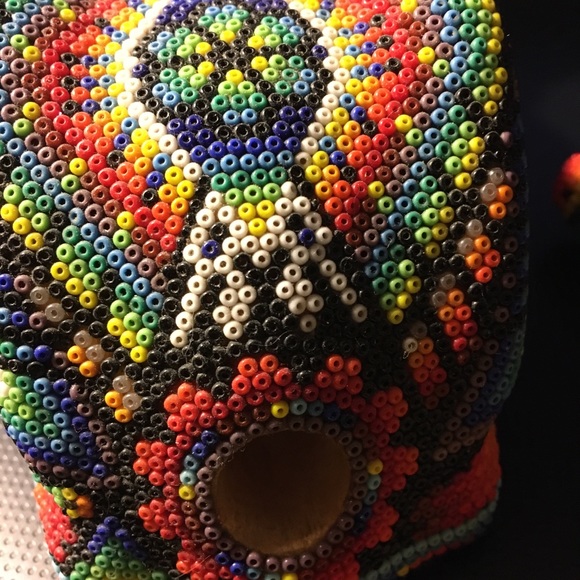 HUICHOL native art Jalisco Mexico signed sculpture - Picture 9 of 14